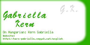 gabriella kern business card